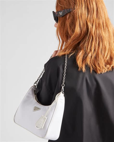 prada re-edition 2005 nylon shoulder bag white|Prada re edition saffiano leather.